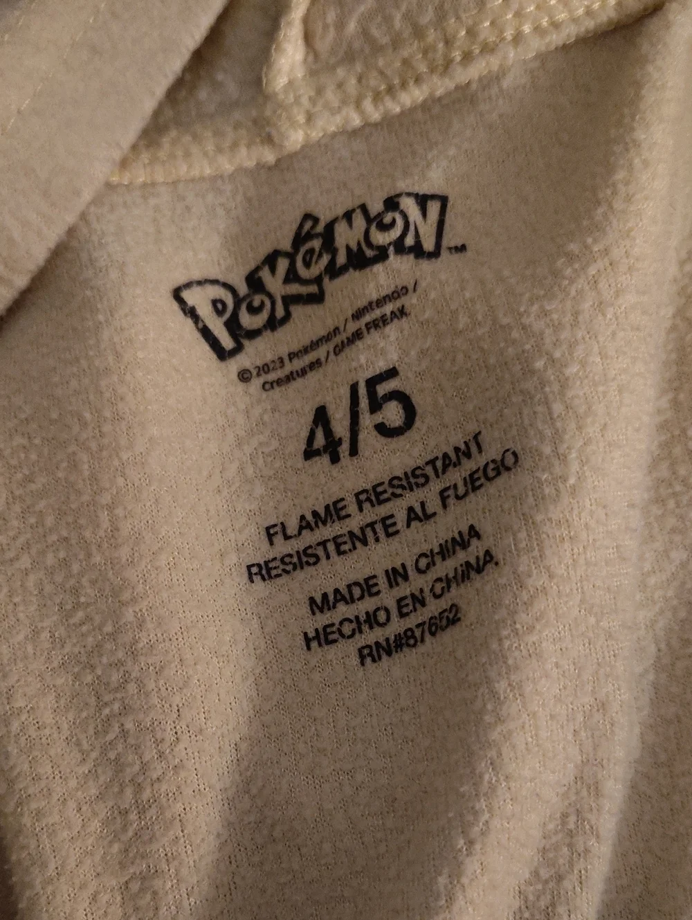 Pikachu Yellow Kids One-Piece Hooded Pajama